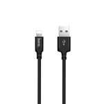 Hoco charge&synch lightning cable black (2 meter)