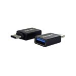 Adapter integral usb c-a 3.1 zwart