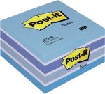 Memoblok kubus 3m post-it 2028b 76x76mm aqua blauw