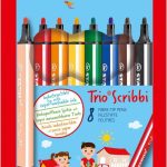 Viltstift stabilo trio scribbi 368/8 8st assorti