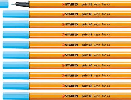 Fineliner stabilo point 88/031 f neon blauw