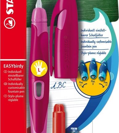 Stabilo easybirdy bessenroze l, incl. 1 standaard inkt cartr