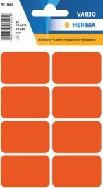 Etiket herma 3692 26x40mm rood 40stuks - Afbeelding 2