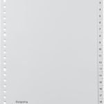 Pergamy tabbladen, ft a4, 23-gaatsperforatie, grijze pp, set