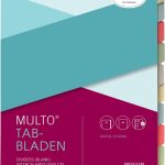 Tabbladen multo 7311730 a4 23r karton 10dlg ass
