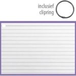 Flashcards a6 incl. clipring paars
