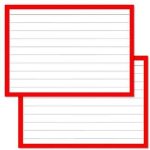 Flashcards a7 rood incl. clipring