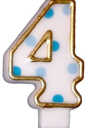 Cijferkaars blauw ""4""
