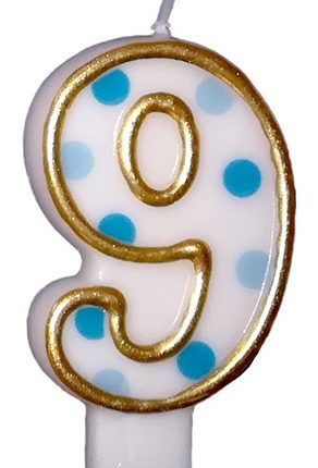 Cijferkaars blauw ""9""
