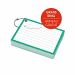 Flashcards a7 groen incl. clipring