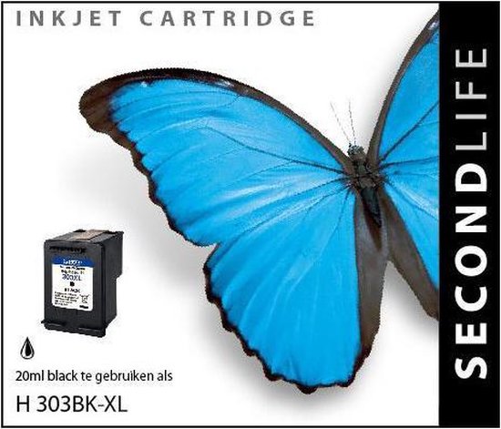 6953810881274 Cartridge secondlife hp 303 xl zwart - Afbeelding 1