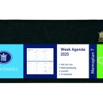 Agenda Ryam Memoplan 7 Mundior 7dagen/2pagina's landscape zwart