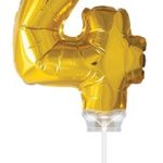 FOIL BALLOON ""4"" GOLD 40 CM