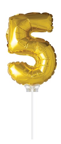 folie-ballon-cijfer-5-goud-40cm-7862-nl-G.jpg FOIL BALLOON ""5"" GOLD 40 CM - Afbeelding 1