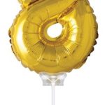 FOIL BALLOON ""8"" GOLD 40 CM