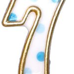 Kaarsje cijfer ’7’ blauw (8,5cm)