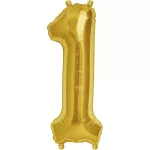 Folie ballon 1 goud 92 cm