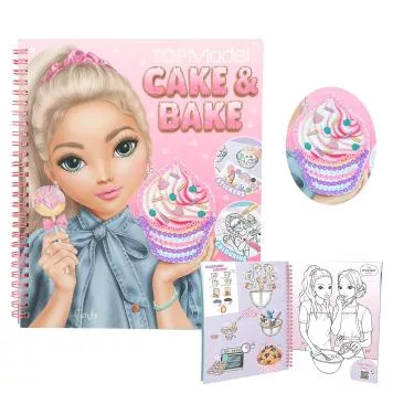 Topmodel cake & bake kleurboek met pailletten
