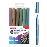 Brushstiften metallic 6 stuks ALLROUND