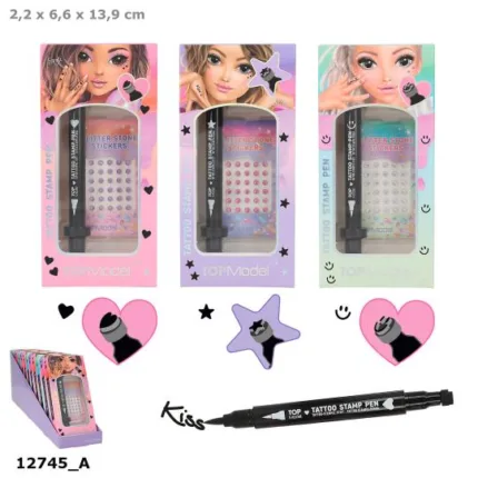Topmodel tattoo pen met glitter beauty and me