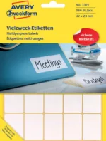 Avery Zweckform 3321 mini etiketten ft 32 x 23 mm (b x h), 560 etiketten, wit 120 stuks