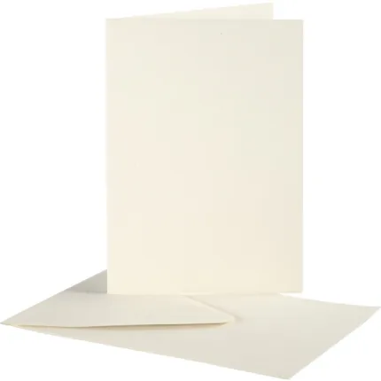 CC Kaarten & Enveloppen 15x10,5 cm Off-white 10 stuks