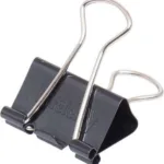 Papierklem Maul foldback 25mm zwart 12st
