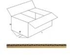 Verzenddoos, enkele golf, bruin, ft 305 x 220 x 150 cm - Afbeelding 2