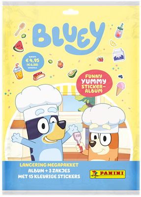Bluey Funny Yummy Sticker 3 Starter Pack